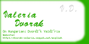 valeria dvorak business card